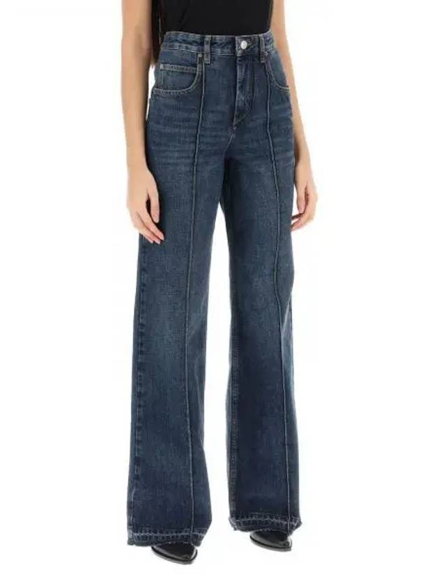 Noldy Denim Wide Jeans Dark Blue - ISABEL MARANT - BALAAN 2