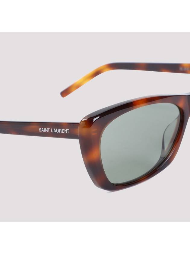 Eyewear Tortoiseshell Engraved Logo Sunglasses 758444Y9956 - SAINT LAURENT - BALAAN 4