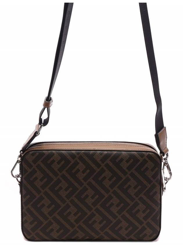 FF motif leather cross bag brown - FENDI - BALAAN 5