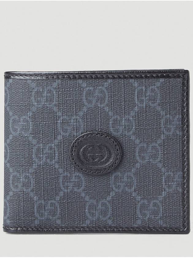 GG Supreme Interlocking G Halfwallet Black - GUCCI - BALAAN 2