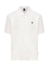 Men's Logo Patch Short Sleeve Polo Shirt White - MOOSE KNUCKLES - BALAAN 3