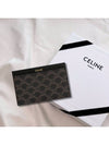 Card Holder in Triomphe Canvas and Calfskin Black - CELINE - BALAAN 3