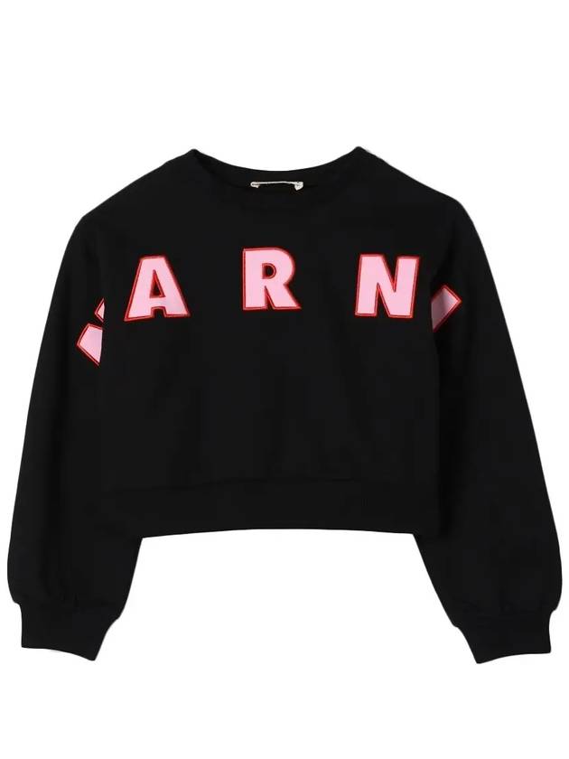 Kids Logo Crop Sweatshirt M01193 M00RE 0M900 - MARNI - BALAAN 2