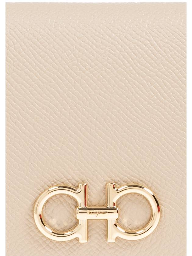 FERRAGAMO Leather Wallet, Women's, Beige - SALVATORE FERRAGAMO - BALAAN 5