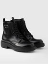 Brushed leather ankle boots black - PRADA - BALAAN 2