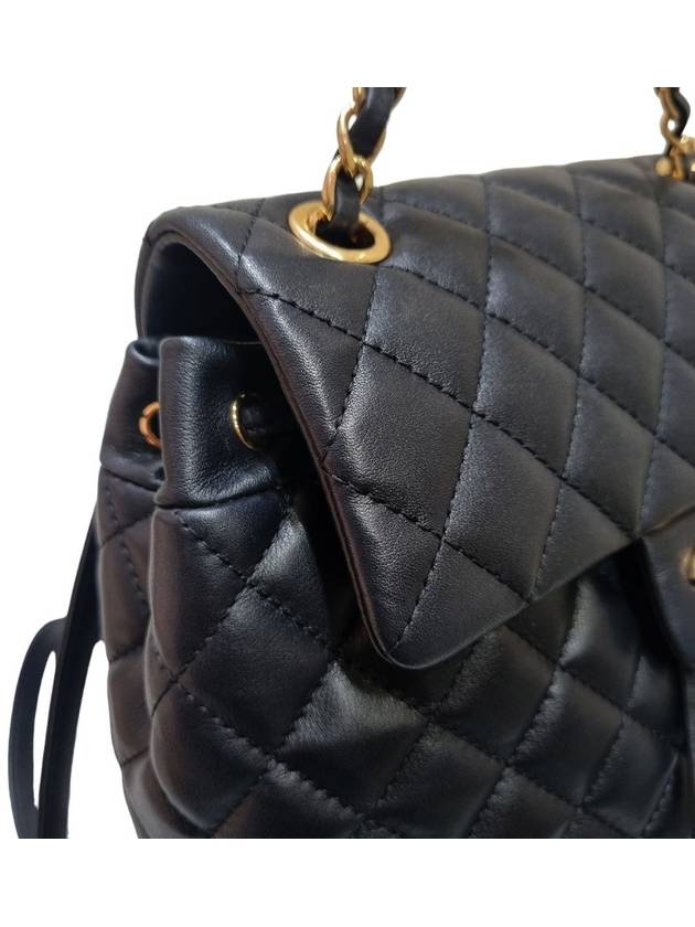 A91121 Black Classic Flap Gold Chain Backpack - CHANEL - BALAAN 4