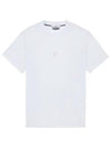 Embroidered Logo Short Sleeve T-Shirt White - STONE ISLAND - BALAAN 2