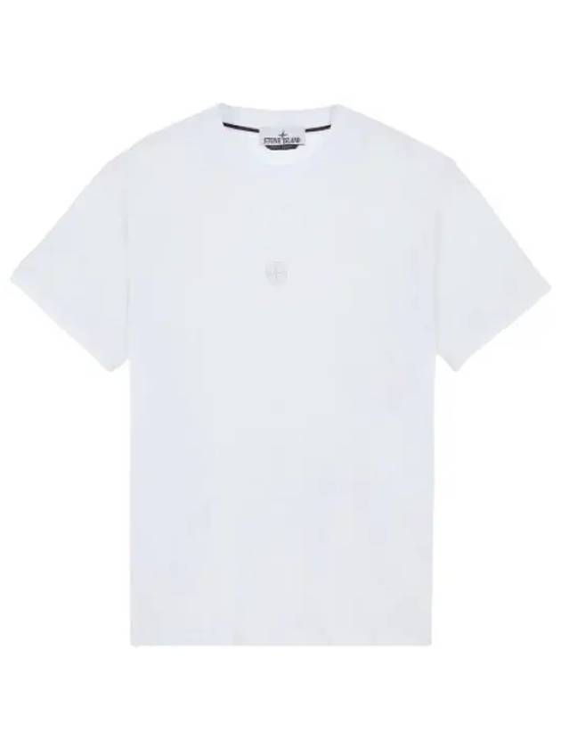 Embroidered Logo Short Sleeve T-Shirt White - STONE ISLAND - BALAAN 2