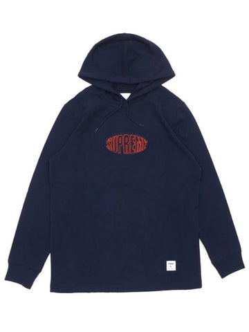 Warp Hooded Navy Warp Hooded L S TOP Sweatshirt Navy - SUPREME - BALAAN 1