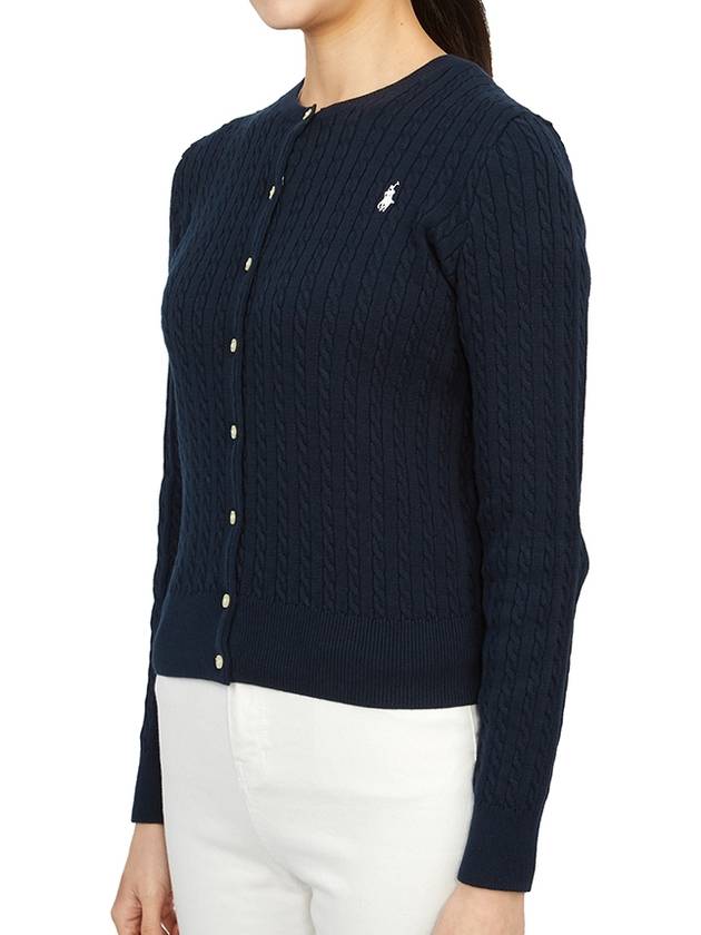 Mini Cable Cotton Cardigan Navy - POLO RALPH LAUREN - BALAAN 4