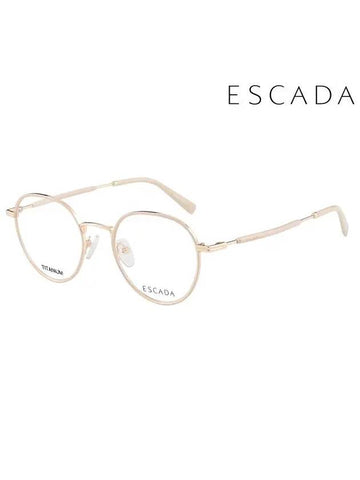 Glasses Frame VES985F 0F47 Round Titanium Men Women - ESCADA - BALAAN 1