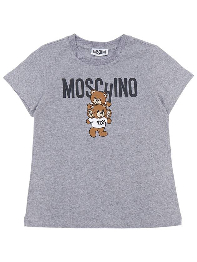 Kids short sleeved t shirt HVM04K LAA01 60901 Adults can wear - MOSCHINO - BALAAN 1