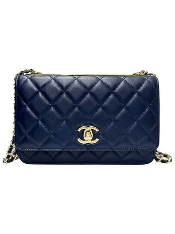 A80982 Trendy CC WOC Navy Lambskin Cross Bag - CHANEL - BALAAN 1