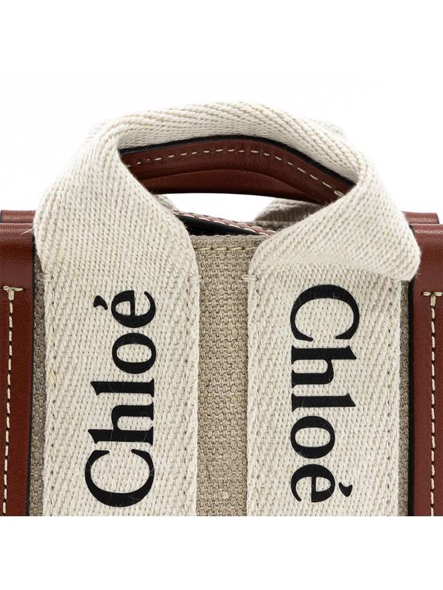 Nano Woody Tote Bag White Brown - CHLOE - BALAAN 4