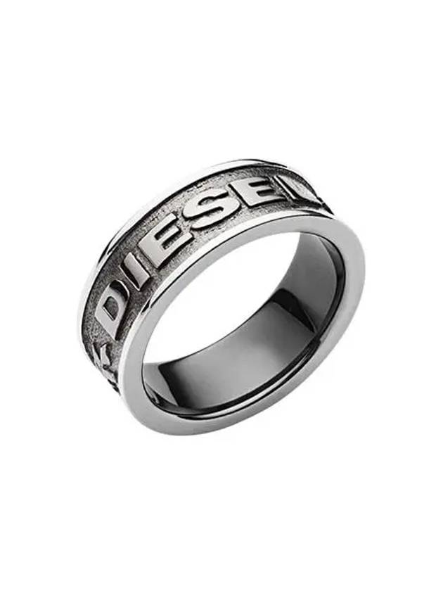 Engraved Logo Ring Silver - DIESEL - BALAAN 3