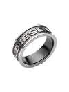 Engraved Logo Ring Silver - DIESEL - BALAAN 2