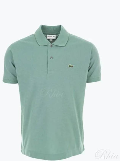 Men's Logo Classic Fit Cotton Short Sleeve Polo Shirt Khaki Green - LACOSTE - BALAAN 2