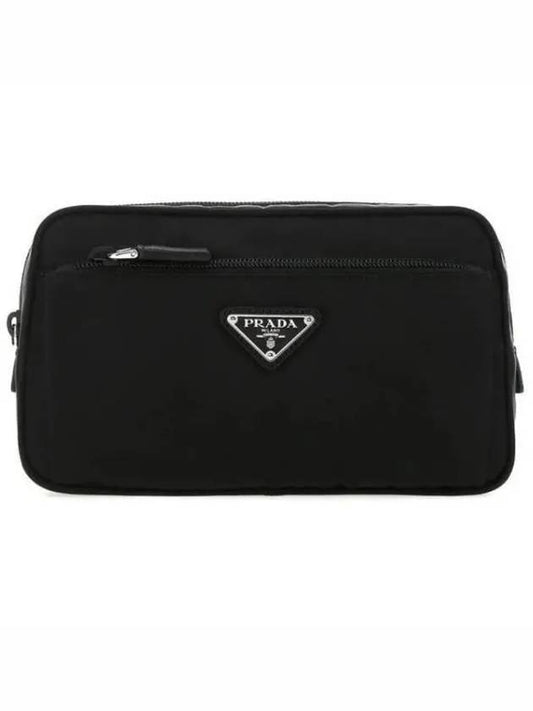 Re-Nylon And Saffiano Leather Belt Bag Black - PRADA - BALAAN 2