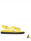 Fussbett Leather Sandals Yellow - MARNI - BALAAN 2