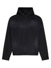 Matte Effect Denim Hooded Jacket Black - BALENCIAGA - BALAAN 1