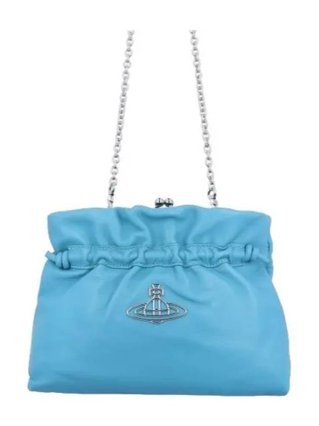 Eva Nappa leather shoulder bag sky blue - VIVIENNE WESTWOOD - BALAAN 1