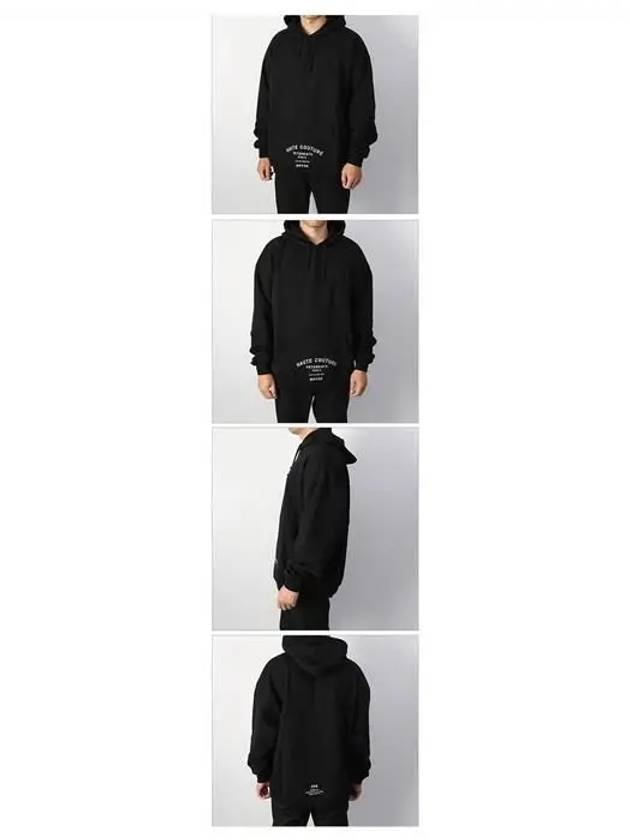 Maison De Couture Logo Cotton Hoodie Black - VETEMENTS - BALAAN 3