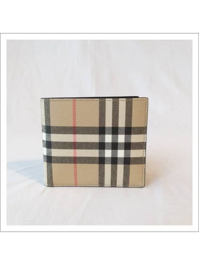 Coin Pocket Check Half Wallet Brown - BURBERRY - BALAAN 2