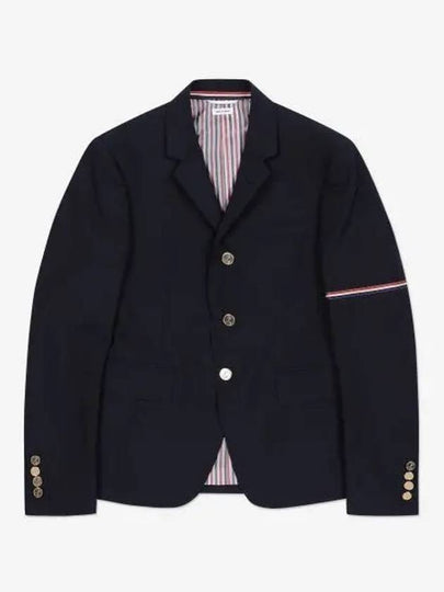 School Uniform Plain Weave Armband High Armhole Jacket Navy - THOM BROWNE - BALAAN 2