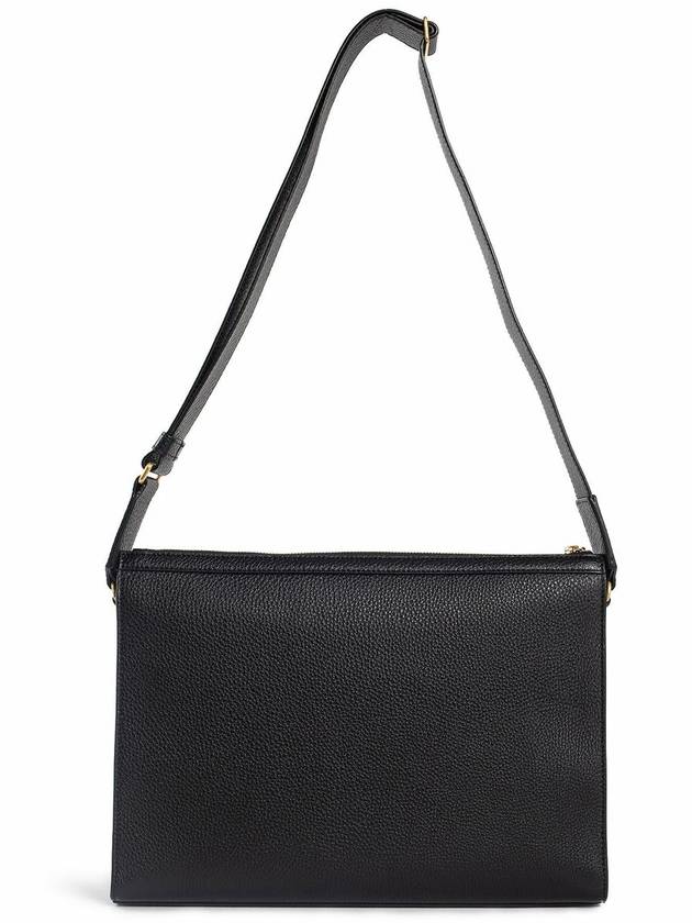 4-Bar Leather Shoulder Bag Black - THOM BROWNE - BALAAN 4