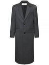 Tailored Wool Single Coat Grey - AMI - BALAAN 2