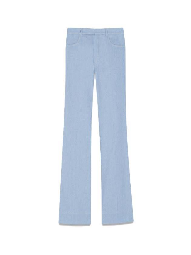 Bootcut High Waist Denim Jeans Light Blue - SAINT LAURENT - BALAAN 1