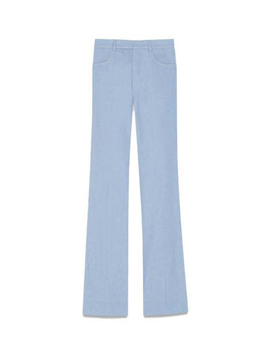 Bootcut High Waist Denim Jeans Light Blue - SAINT LAURENT - BALAAN 1