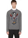 Tattoo intarsia cashmere knit NV3KC21Y4HJ 080 - VALENTINO - BALAAN 2