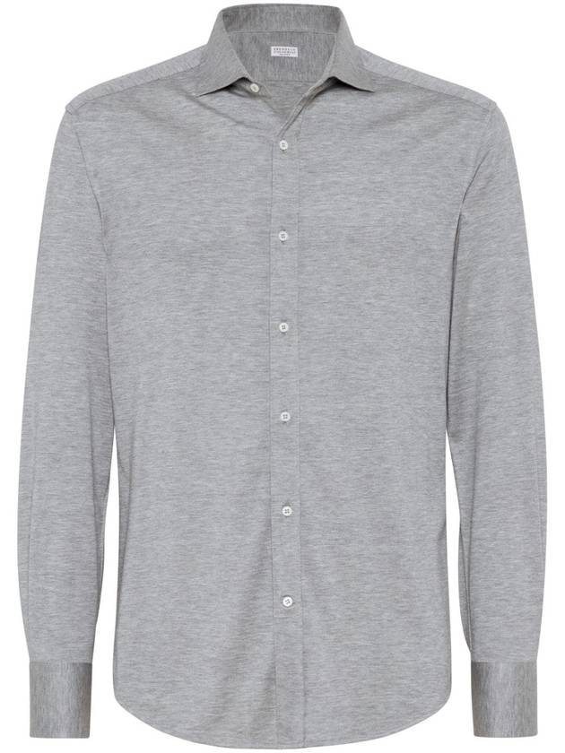 Brunello Cucinelli Shirts Light Grey - BRUNELLO CUCINELLI - BALAAN 1