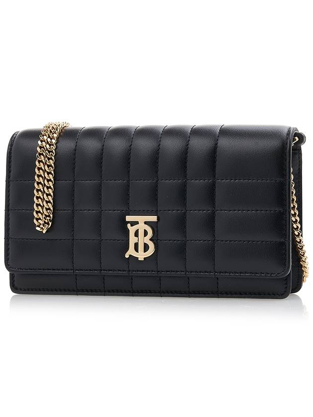 Lola Gold Logo Quilted Mini Cross Bag Black - BURBERRY - BALAAN 3