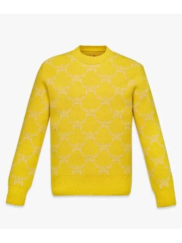 Logo Intarsia Knit Top Yellow - MCM - BALAAN 2