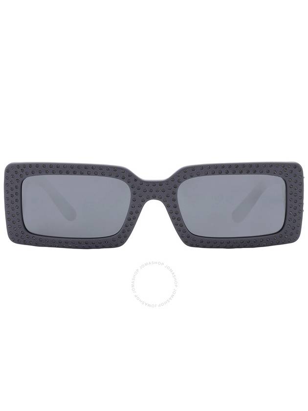 Dolce and Gabbana Grey Mirrored Black Rectangular Ladies Sunglasses DG4447B 30906G 53 - DOLCE&GABBANA - BALAAN 1