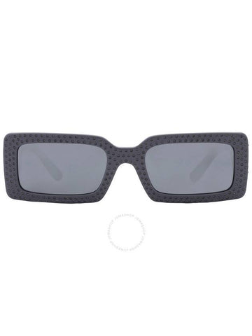 Dolce and Gabbana Grey Mirrored Black Rectangular Ladies Sunglasses DG4447B 30906G 53 - DOLCE&GABBANA - BALAAN 1