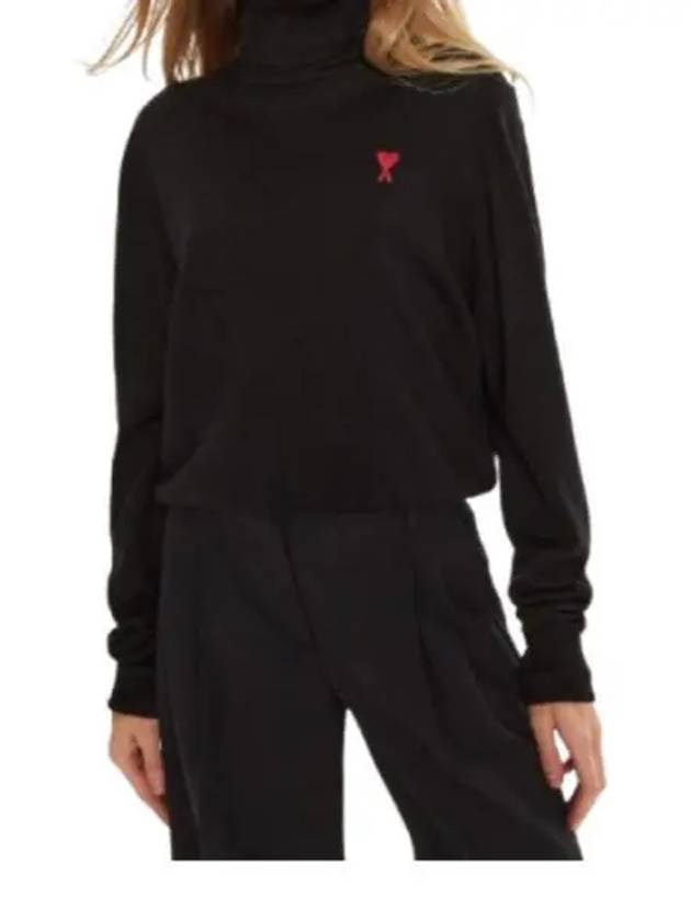 De Coeur Wool Turtleneck Black - AMI - BALAAN 2