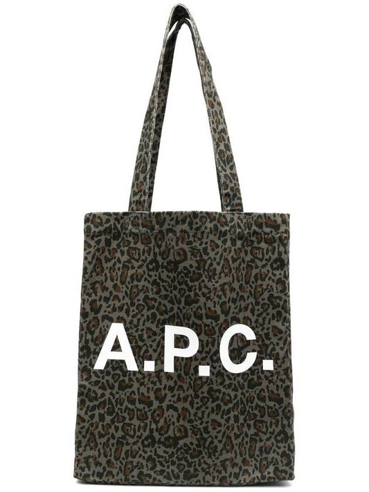 Roux leopard print tote bag khaki - A.P.C. - BALAAN.