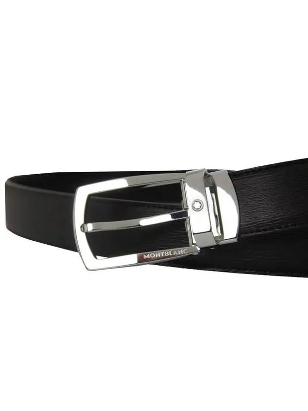 Pin Buckle 30mm Leather Belt Black - MONTBLANC - BALAAN 5