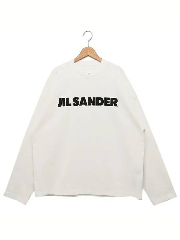 Logo Print Cotton Long Sleeve T-Shirt White - JIL SANDER - BALAAN 2