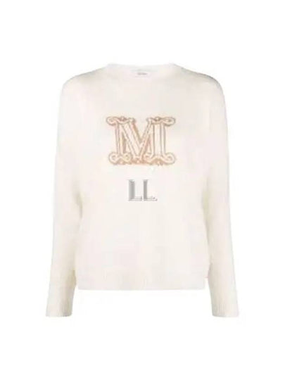 Edo Monogram Cashmere Knit Top Ivory - MAX MARA - BALAAN 2