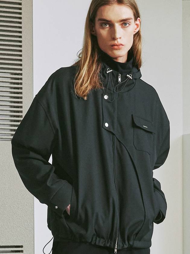 Front Arch Cover Hooded Blouson Jacket Black - S SY - BALAAN 6