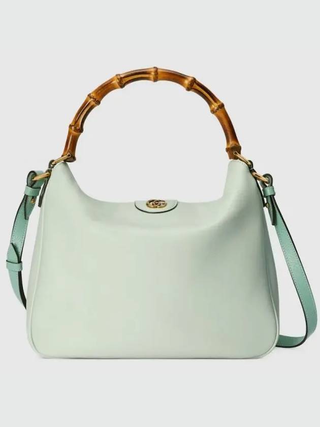 Diana Bamboo Handle Medium Leather Cross Bag Pale Green - GUCCI - BALAAN 2