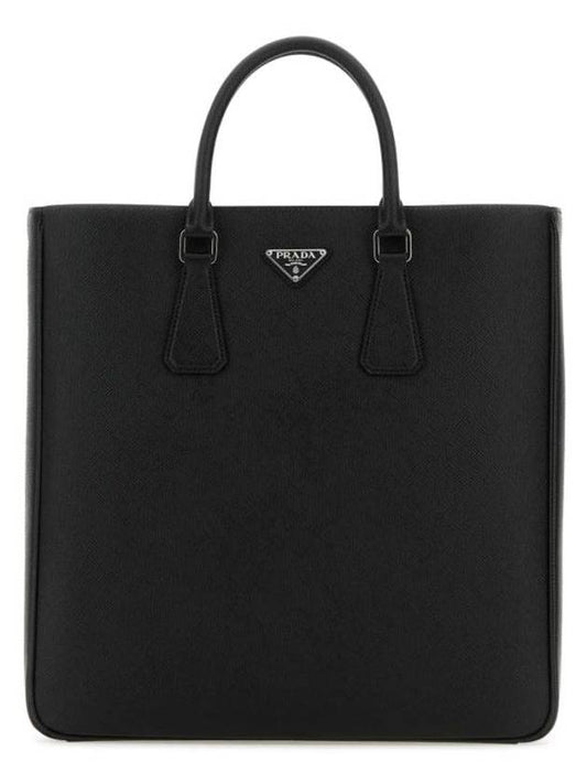 Triangle Logo Tote Bag Black - PRADA - BALAAN 1