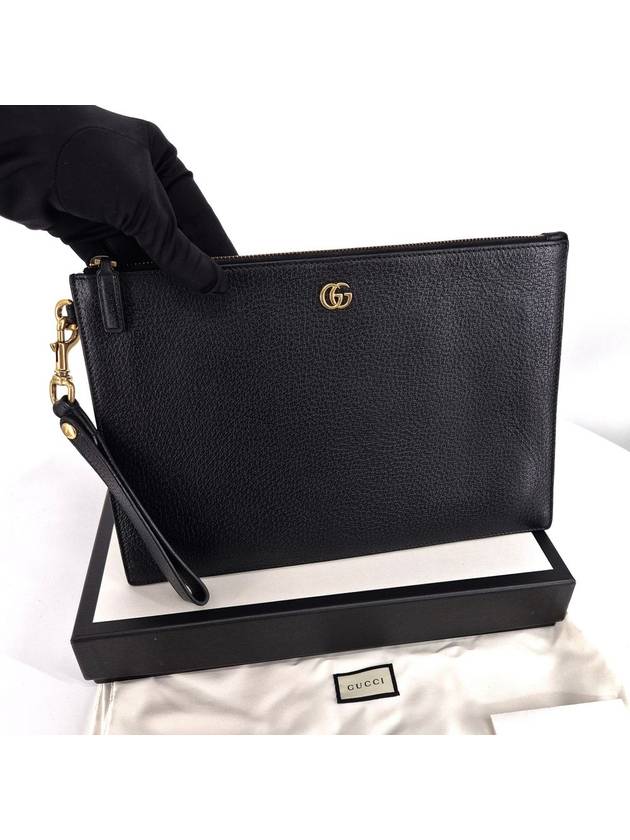 Marmont GG logo clutch bag black - GUCCI - BALAAN 1