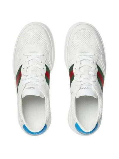 Web Detail Blue Tab Low Top Sneakers White - GUCCI - BALAAN 2