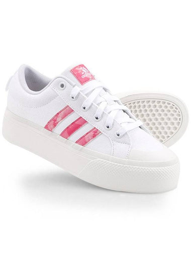 Bravada 2.0 Platform Low Top Sneakers Pink White - ADIDAS - BALAAN 1