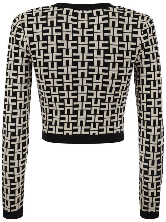 Viscose jacquard mini cardigan - ELISABETTA FRANCHI - BALAAN 2